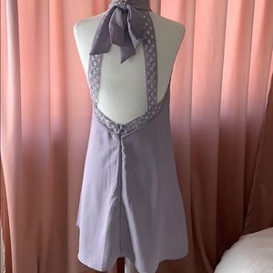 Lulus open back lavender dress small